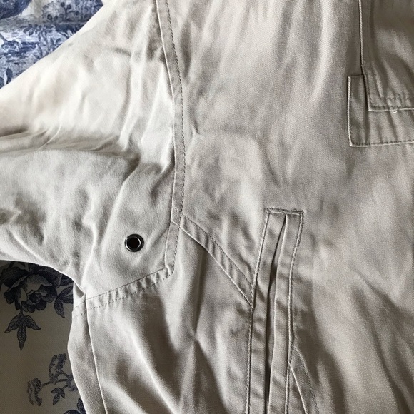 Sebago Women’s Zip Front Hooded Jacket Women’s Cotton Anorak Tan Coat Size Large - Picture 8 of 11